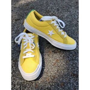 Converse One Star Low Top Desert Gold Yellow Suede Canvas Men 6 Women 8